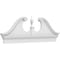 Ekena Millwork Rams Head Architectural Grade PVC Combination Pediment, 68"W x 23-7/8"H x 2-3/4"P PEDPC068X240RHP00 - alternate 1